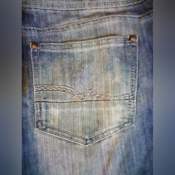 Almost Famous Stretch Denim Stone Washed Jeans Women 22 Blue - Picture 9 of 12